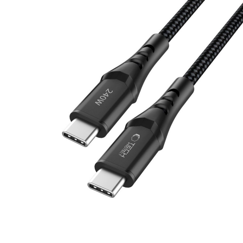 Tech-Protect Ultraboost UB11T USB-C - USB-C kaabel PD 240W, 100 cm, must