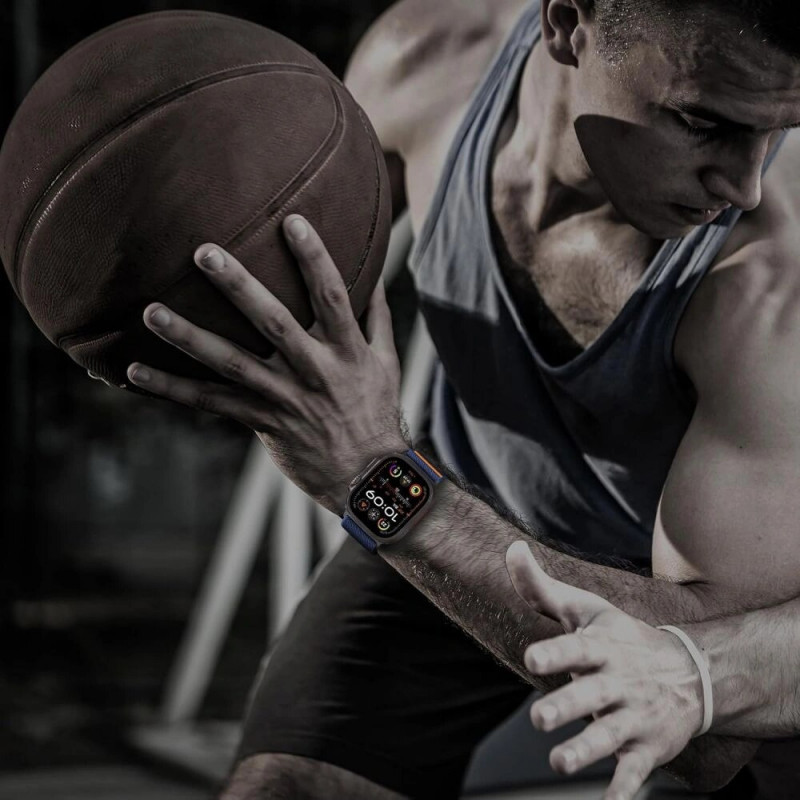 Tech-Protect Nylon Clasp kellarihm Apple Watch 6 / 7 / 8 / 9 / 10 / SE / Ultra 1 / 2 jaoks, 44/45/46/49 mm, navy