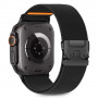 Tech-Protect nailonist klambriga kellarihm Apple Watch 6 / 7 / 8 / 9 / 10 / SE / Ultra 1 / 2 44/45/46/49 mm, must