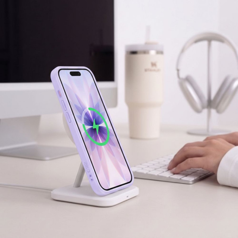 Tech-Protect MagPeak MagSafe CC ümbris Apple iPhone 17-le, mati lavendel