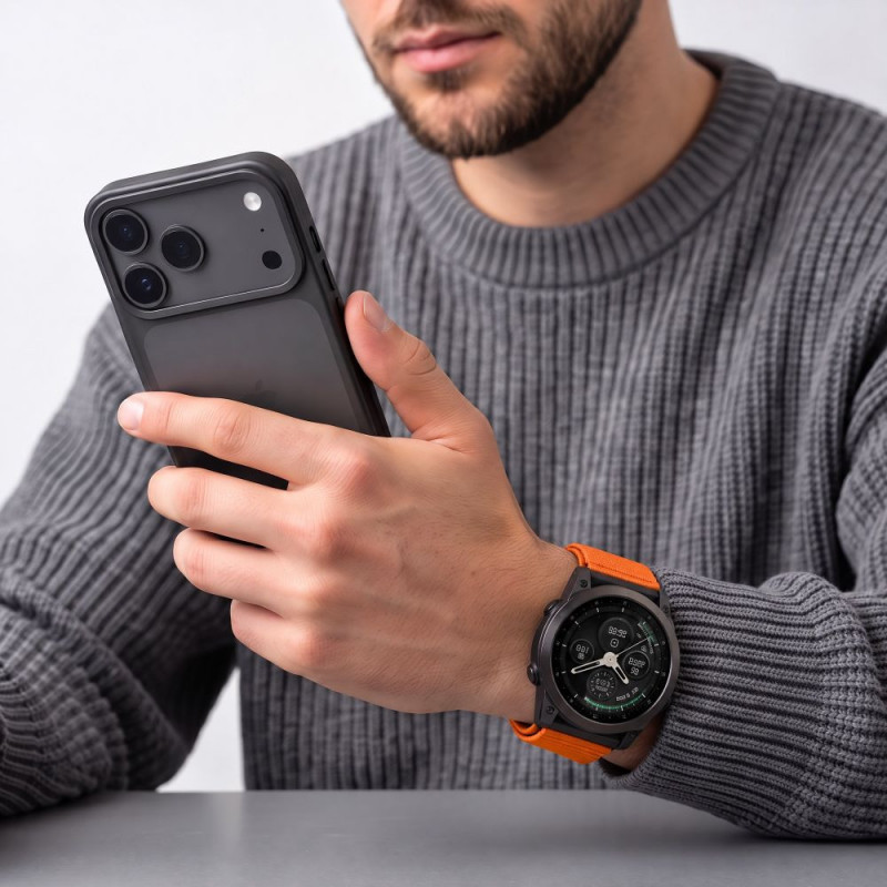 Tech-Protect NylonLoop Garmin Fenix 5X / 5X Plus / 6X / 6X Pro / 7X / 8 / 8 Pro / 9 / 9 Pro kellarihm (51 mm), Signal Orange