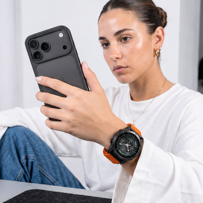 Tech-Protect NylonLoop Garmin Fenix 5X / 5X Plus / 6X / 6X Pro / 7X / 8 / 8 Pro / 9 / 9 Pro kellarihm (51 mm), Signal Orange
