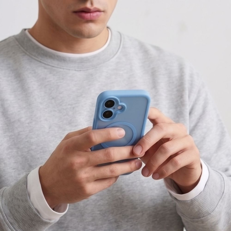 Tech-Protect MagPeak MagSafe CC ümbris Apple iPhone 17 jaoks, matiine udusinine