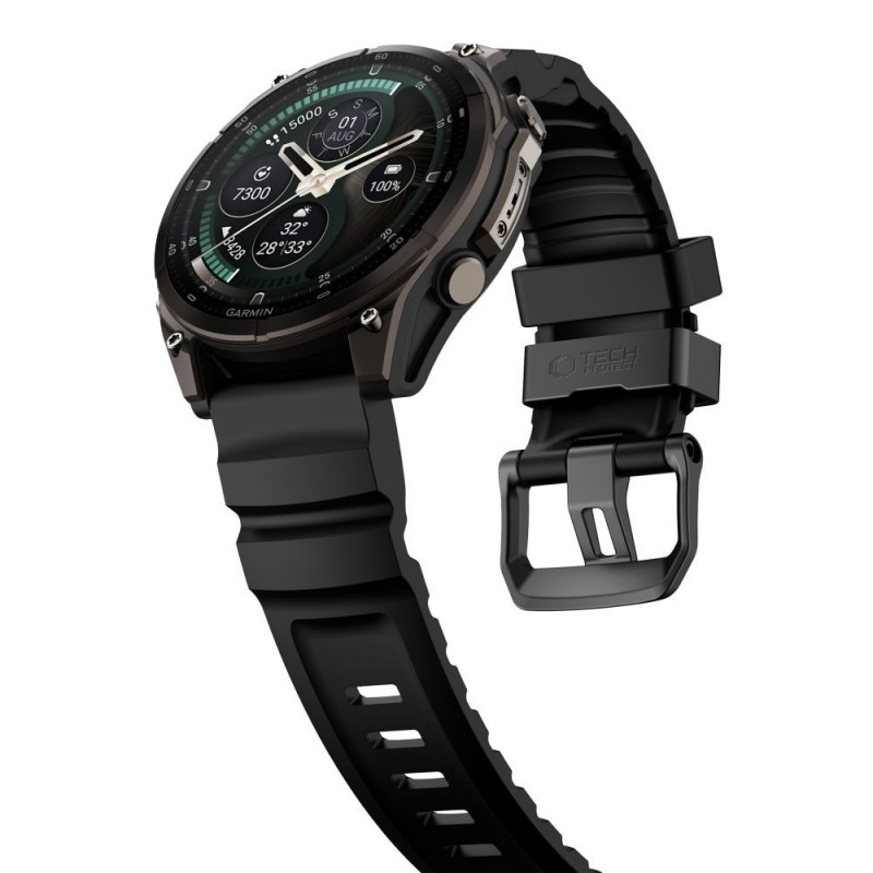 Tech-Protect Motion Garmin Fenix 5X / 5X Plus / 6X / 6X Pro / 7X / 8 / 8 Pro / 9 / 9 Pro kellarihm (47 mm), must