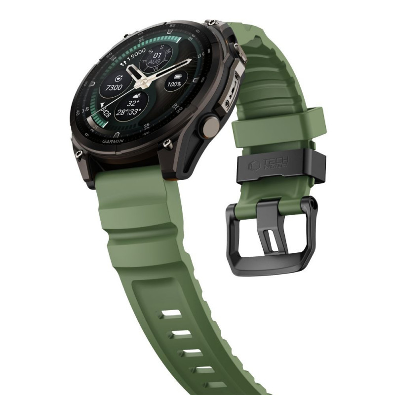 Tech-Protect Motion Garmin Fenix 5X / 5X Plus / 6X / 6X Pro / 7X / 8 / 8 Pro / 9 / 9 Pro kellarihm (47 mm), Military Green