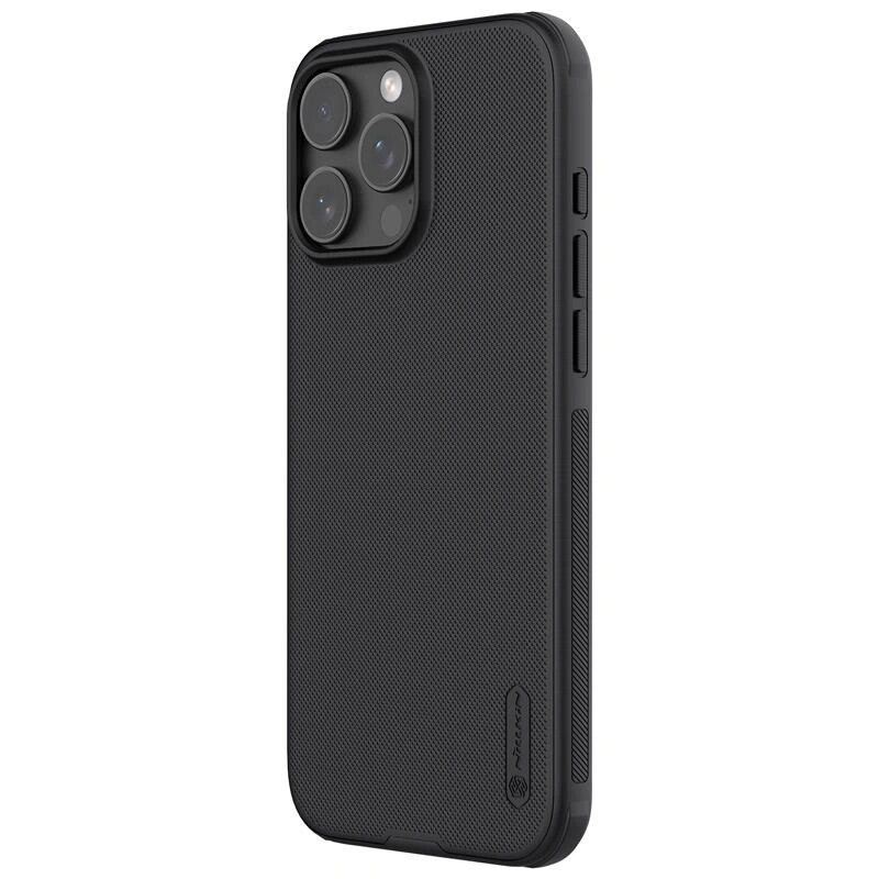 Nillkin Super Frosted Shield Pro kaitseümbris Apple iPhone 16 Pro jaoks, must