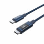 Choetech XCC-1068 PD 60W USB-C - USB-C kaabel ekraaniga, 1,2 m, sinine