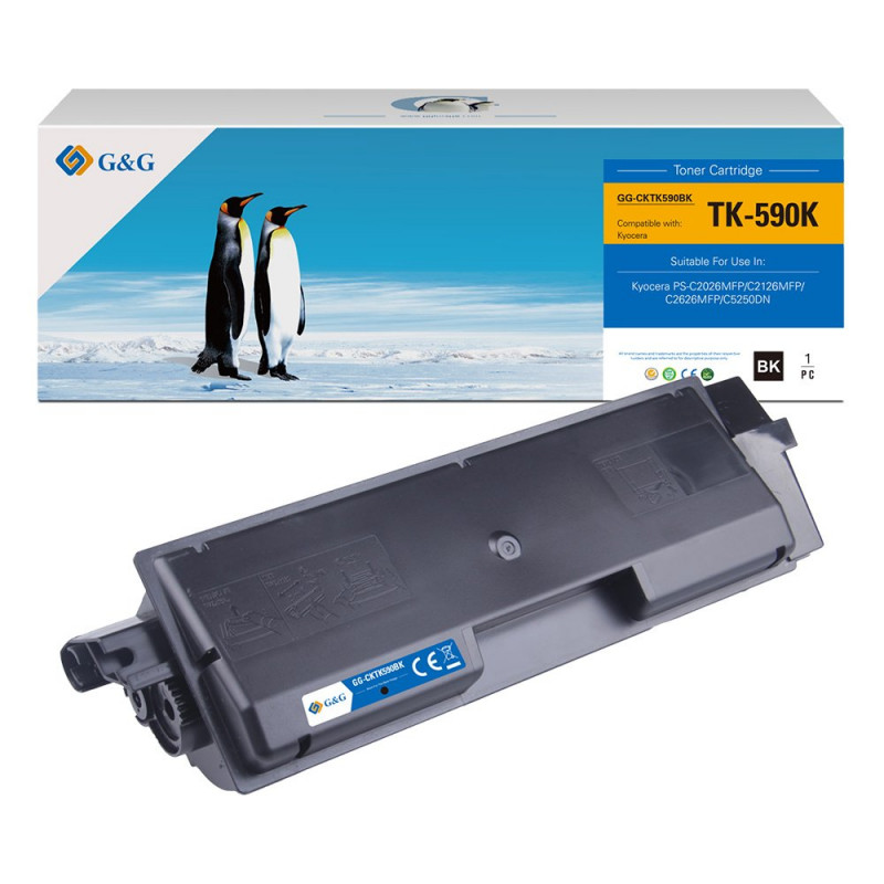 G&G ühilduv tooner Kyocera TK590K / 1T02KV0NL0 jaoks (14432)