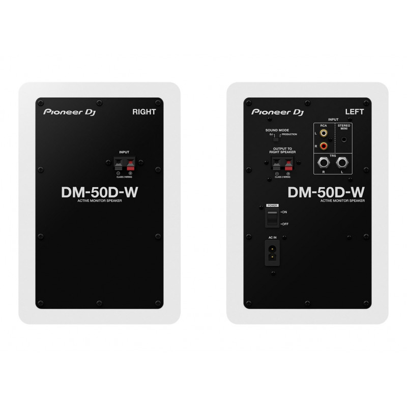 Pioneer DJ DM-50D-W aktiivne monitorkõlar, 5 tolli, 25 W (2 tk), valge