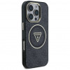 Guess GUHMP16LHG4PRTGK IML Metal Glitter 4G Circle Triangle MagSafe ümbris Apple iPhone 16 Pro jaoks, must