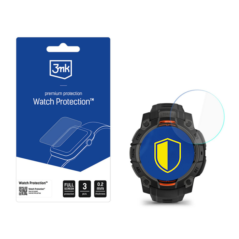 3MK FlexibleGlass Watch Garmin Instinct 3 Tactical Edition 45 mm (Solar) hübriidkaitsekile