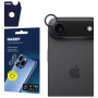 3MK HARDY Lens Protection Pro kaamera objektiivi kaitseklaas Apple iPhone Air jaoks, must