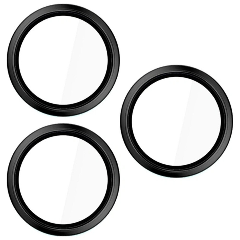 3MK HARDY Lens Protection Pro kaamera objektiivi kaitseklaas Apple iPhone 17 Pro / 17 Pro Max jaoks, must