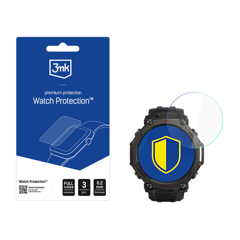 3mk FlexibleGlass Watch hübriidkaitsekile Amazfit T-Rex 3 Pro 44 mm ekraanile