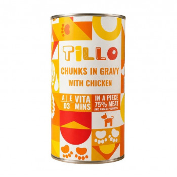 TILLO Chunks in gravy Chicken märg koeratoit, 1250 g