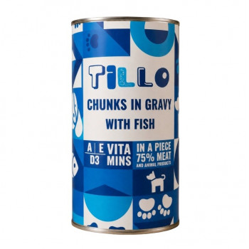 TILLO Chunks in gravy Fish märg koeratoit, 1250 g