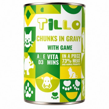 TILLO Chunks in gravy Game märg koeratoit, 1250 g