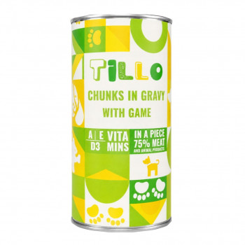 TILLO Chunks in gravy Game märg koeratoit, 1250 g