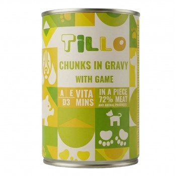 TILLO Chunks in gravy Game märg koeratoit, 415 g