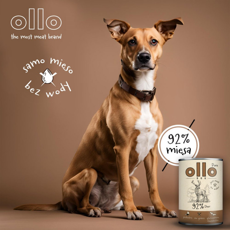 OLLO Pure Deer märg koeratoit, 850 g