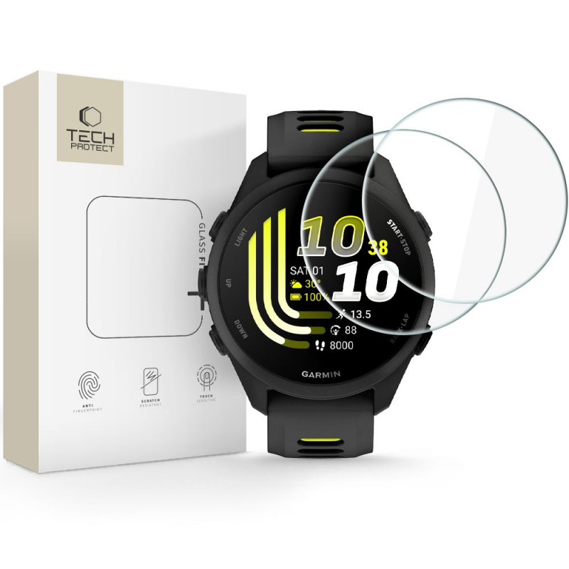 Tech-Protect Glass Fit+ karastatud klaas Garmin Forerunner 70 / 170 jaoks, läbipaistev (2 tk)