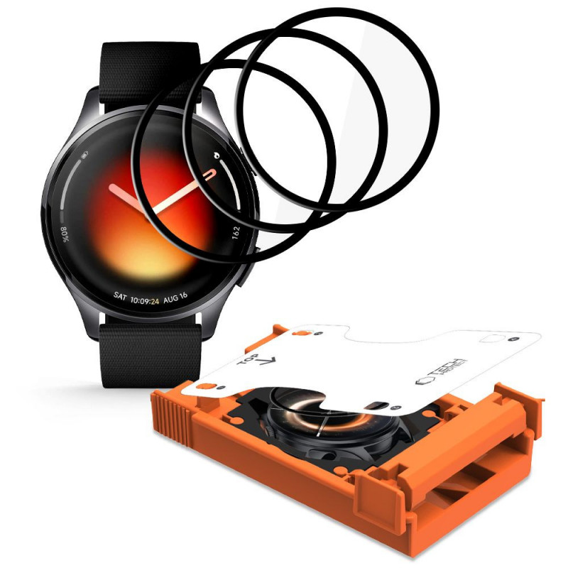 Tech-Protect Easy Set Flex+ hübriidklaas kellale Xiaomi Watch 5 (3 tk), must