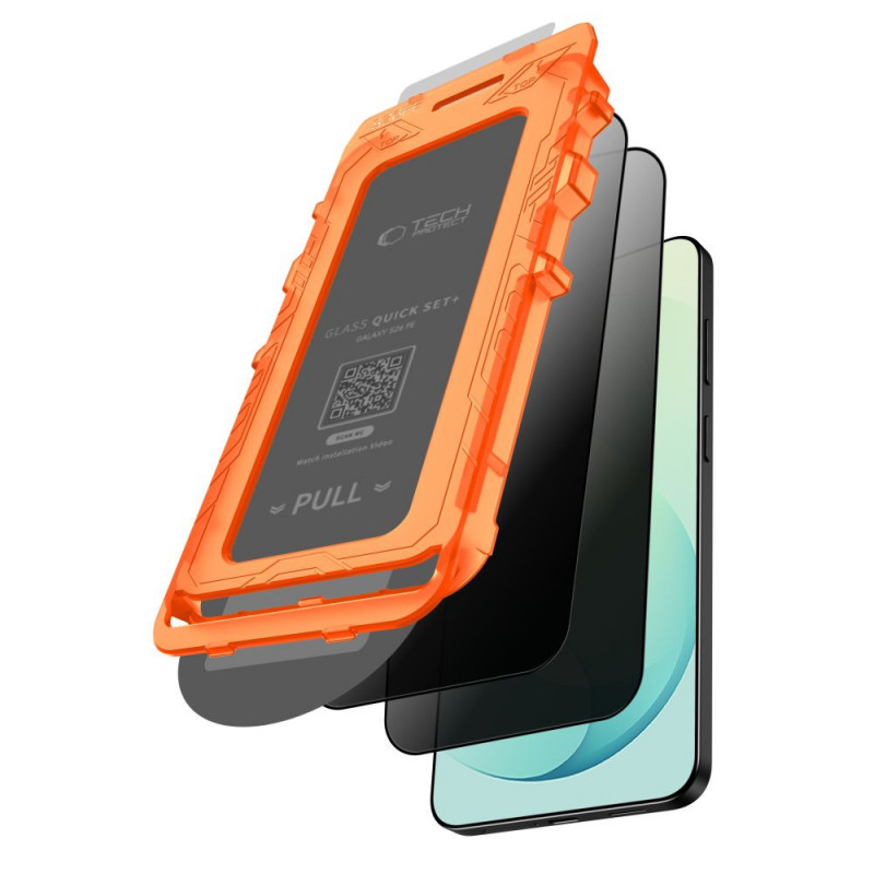 Tech-Protect Quick Set Spy+ privaatsusklaas karastatud klaas Samsung Galaxy S26 FE (2 tk)