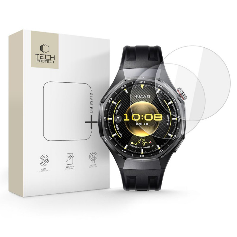 Tech-Protect Glass Fit+ karastatud klaas Huawei Watch GT 6 Pro 46mm jaoks, läbipaistev (2 tk)