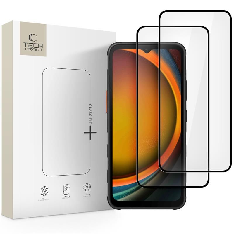 Tech-Protect Glass Fit+ karastatud klaas Samsung Galaxy Xcover 7 / 7 Pro jaoks (2 tk), must