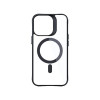 3MK Satin Armor MagCase MagSafe nutitelefoni ümbris Apple iPhone 15 Pro Max jaoks, läbipaistev musta raamiga
