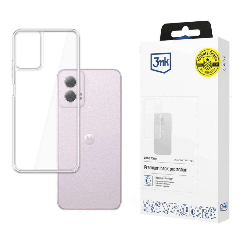 3MK Armor Case nutitelefoni ümbris Motorola Moto G 5G 2024 jaoks, läbipaistev