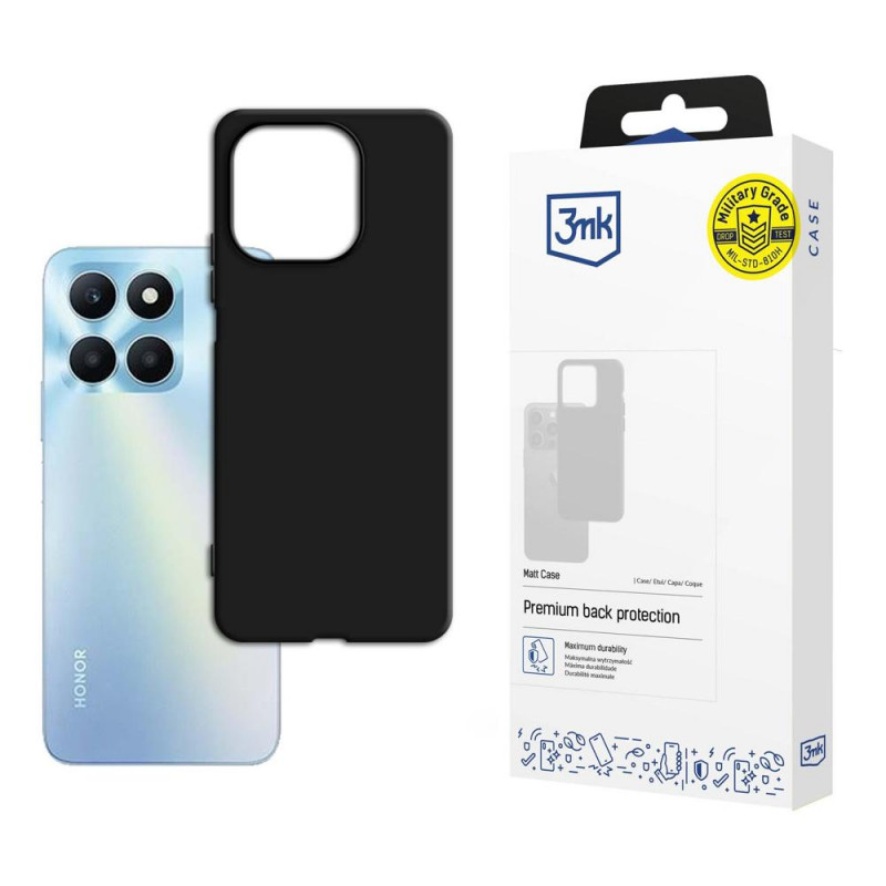 3MK Matt Case kaitsekate Honor X6a jaoks, must