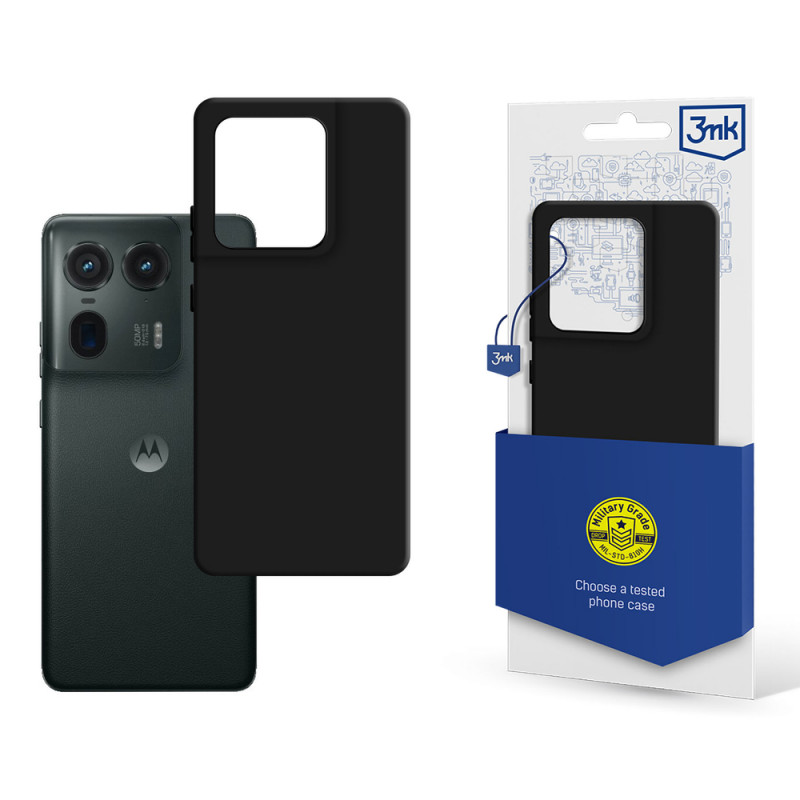 3MK Matt Case kaitsekate Motorola Moto Edge 50 Ultra jaoks, must