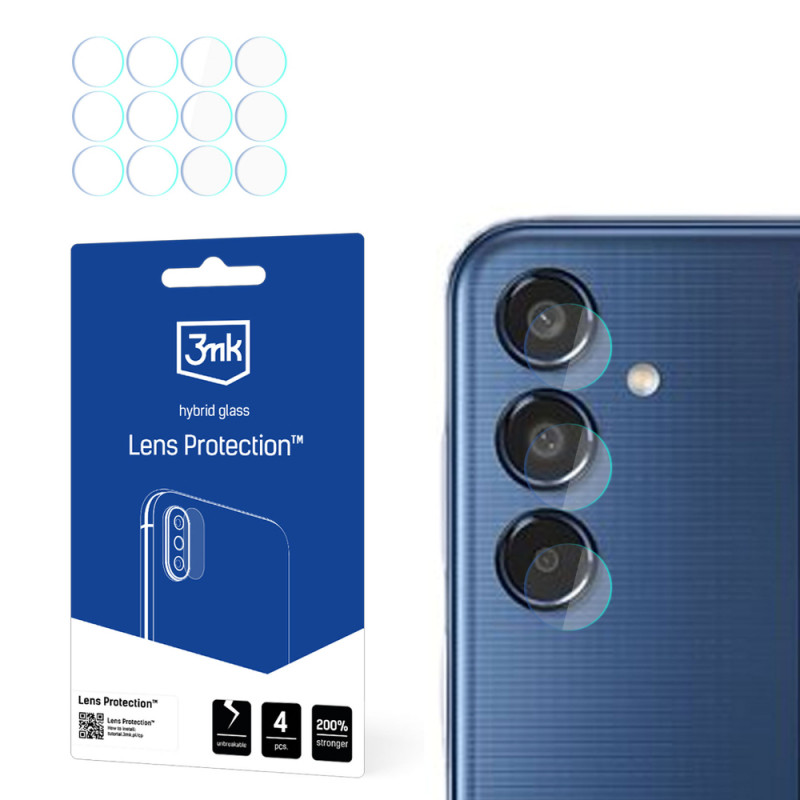 3MK Lens Protection 3MK6066 hübriidklaasist kaamerakaitse Samsung Galaxy M35 jaoks (4 tk)