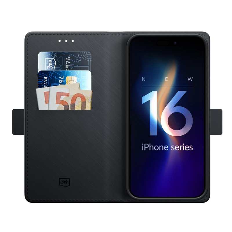3MK Wallet Case Apple iPhone 16 jaoks, must