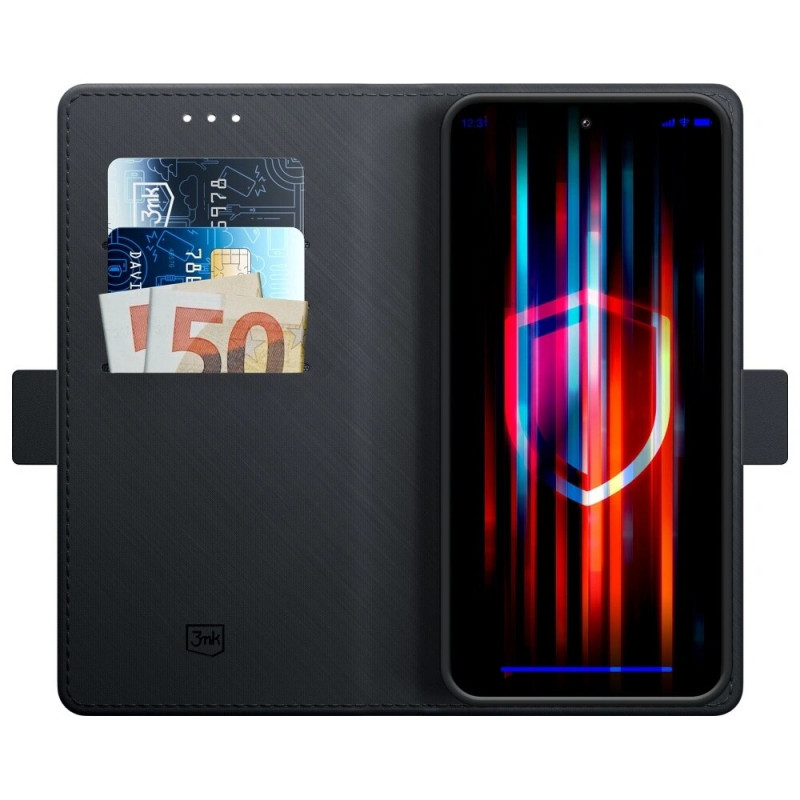 3MK Wallet Case kõnekaaneümbris Xiaomi 14 Pro jaoks, must