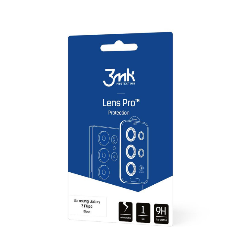 3MK Lens Protection Pro kaamera objektiivi karastatud klaas Samsung Galaxy Z Flip 6, must