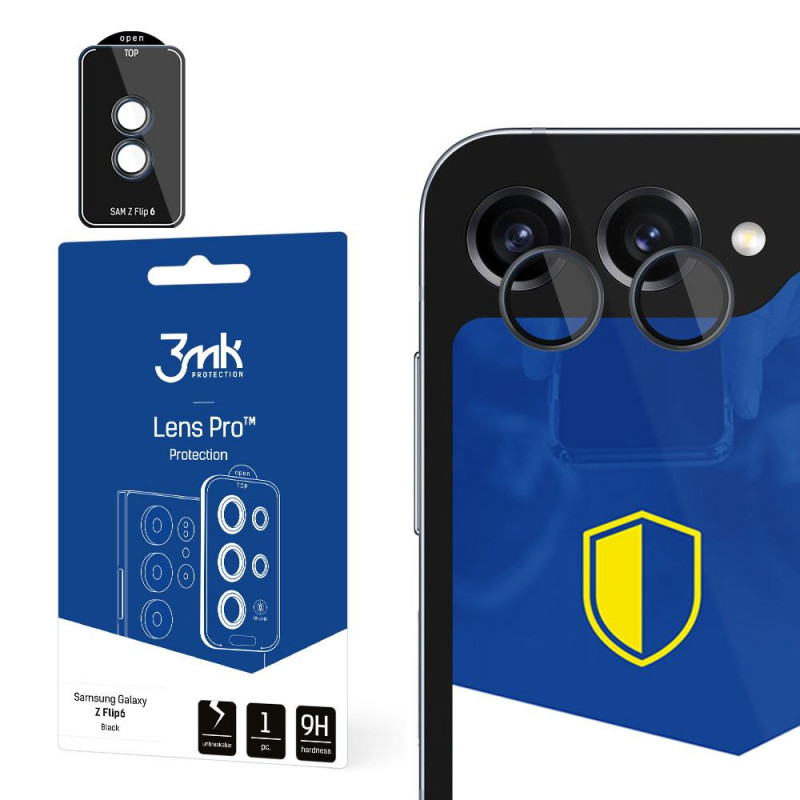 3MK Lens Protection Pro kaamera objektiivi karastatud klaas Samsung Galaxy Z Flip 6, must