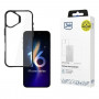 3mk Satin Armor Case+ Apple iPhone 16 Plusile, läbipaistev musta raamiga