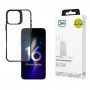 3mk Satin Armor Case+ Apple iPhone 16 Pro Max jaoks, läbipaistev musta raamiga