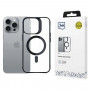3mk Satin Armor MagCase MagSafe'iga Apple iPhone 16 Pro jaoks, läbipaistev musta raamiga