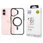 3mk Satin Armor MagCase MagSafe'iga Apple iPhone 16 Plus'ile (W-3SAMaCa-AiP16Plu-0), läbipaistev musta raamiga
