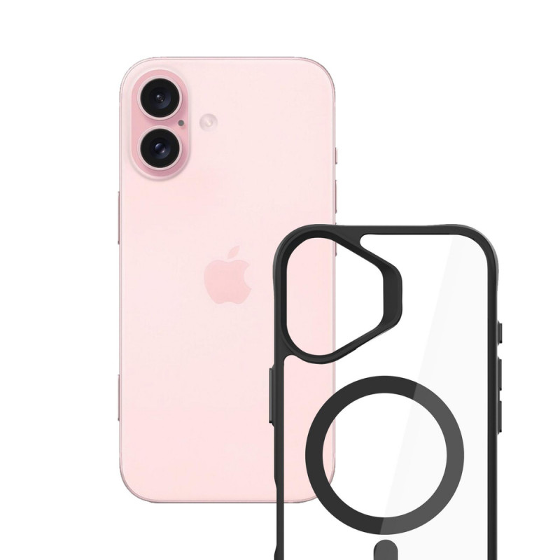 3mk Satin Armor MagCase MagSafe'iga Apple iPhone 16 Plus'ile (W-3SAMaCa-AiP16Plu-0), läbipaistev musta raamiga