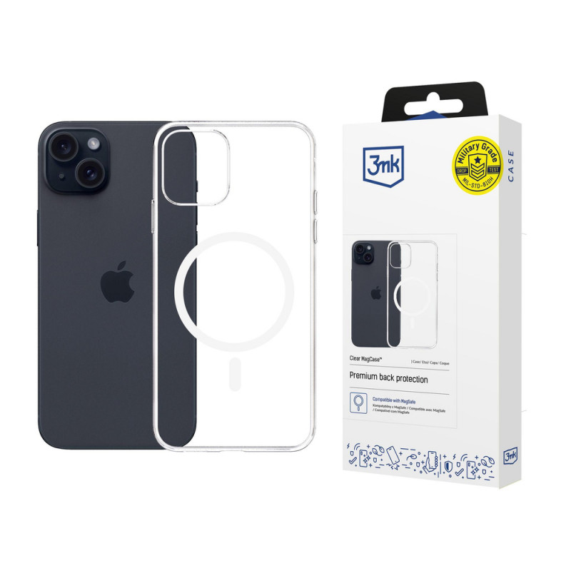 3mk Clear MagCase Apple iPhone 15 jaoks, läbipaistev