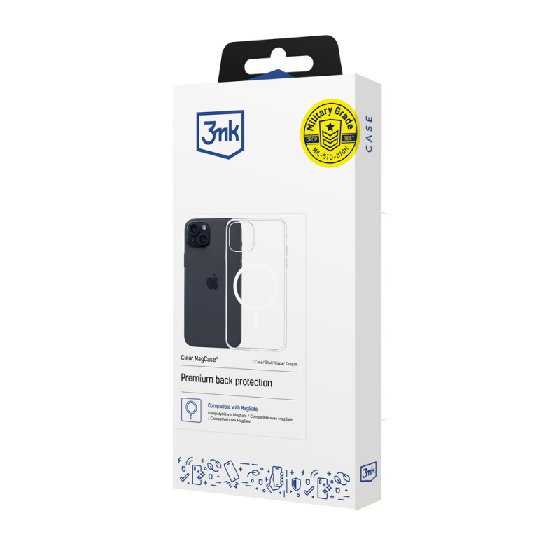3mk Clear MagCase Apple iPhone 15 Plus jaoks, läbipaistev