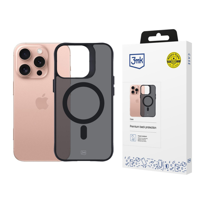 3mk Smoke MagCase MagSafe'iga Apple iPhone 16 Pro jaoks, poolläbipaistev