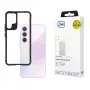 3MK Satin Armor Case+ W-3SArCaP-SaGa106-0 ümbris Samsung Galaxy A35 5G jaoks, läbipaistev musta raamiga
