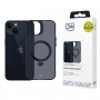 3MK Smoke Case Mag&Stand MagSafe nutitelefoni ümbris koos alusega Apple iPhone 14 Plus jaoks, must