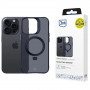 3MK Smoke Case Mag&Stand ümbris Apple iPhone 16 Pro Max-le, polükarbonaat, must