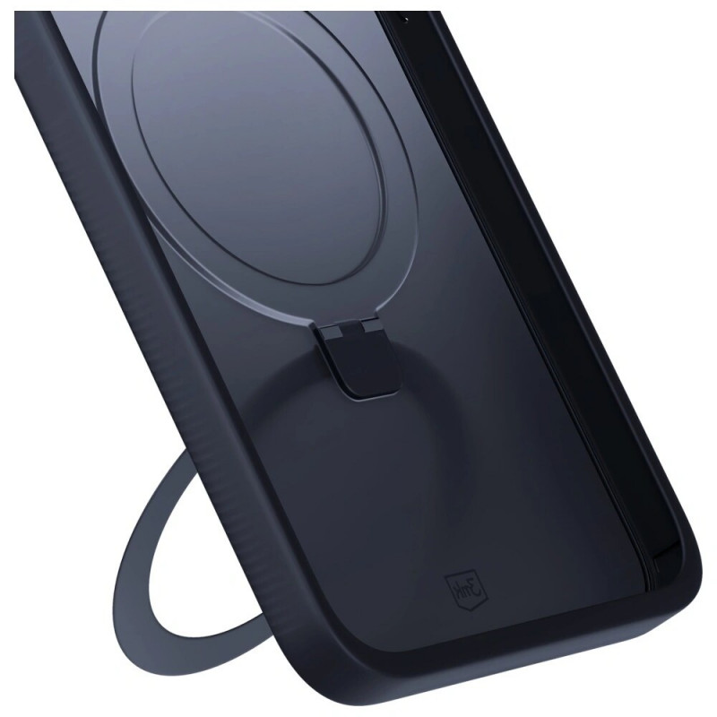 3MK Smoke Case Mag&Stand ümbris Apple iPhone 16 Pro Max-le, polükarbonaat, must